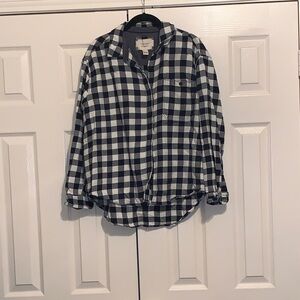 Forever 21 Navy and White Plaid Shirt